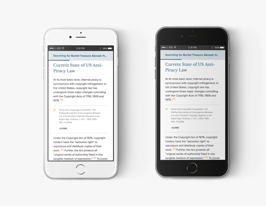  California Law Review in two iphones