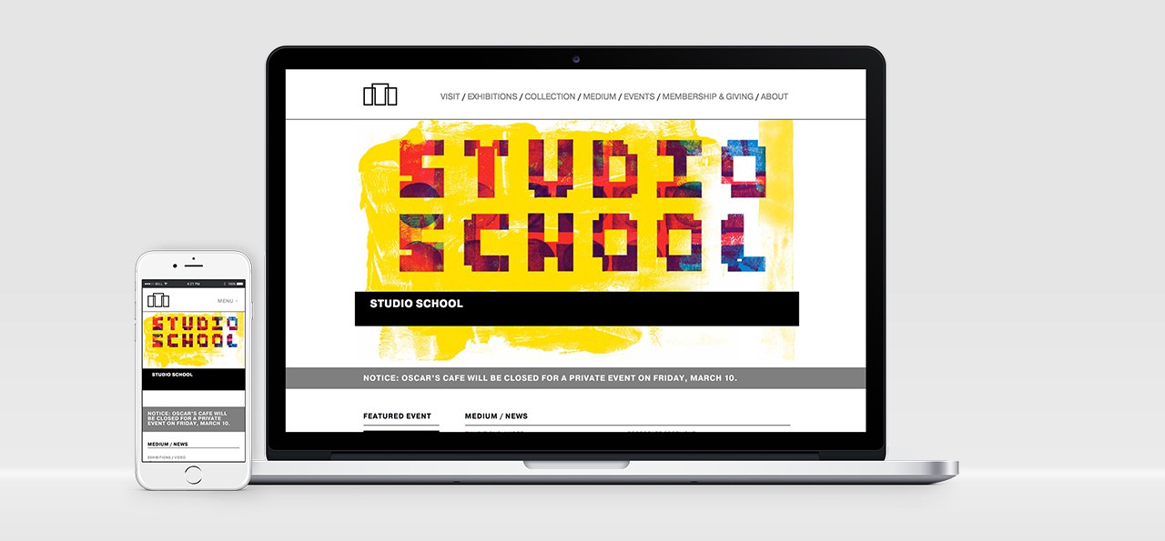  Birmingham Museum of Art Homepage design on laptop