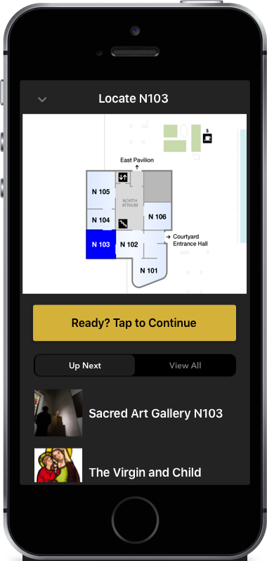 Museum Audio Guide iPhone Design - Tour Navigation