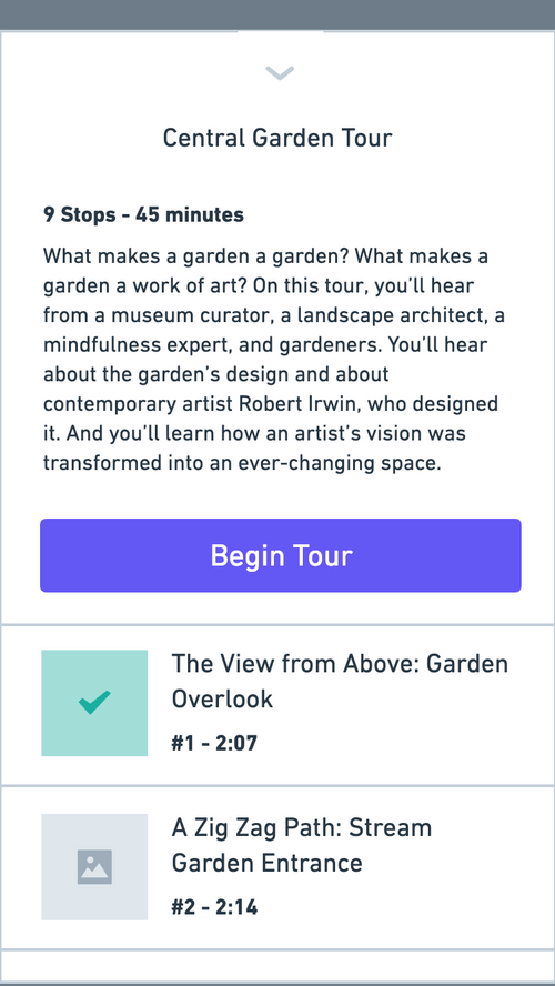 Museum Audio Guide iPhone Wireframe - Tour Home