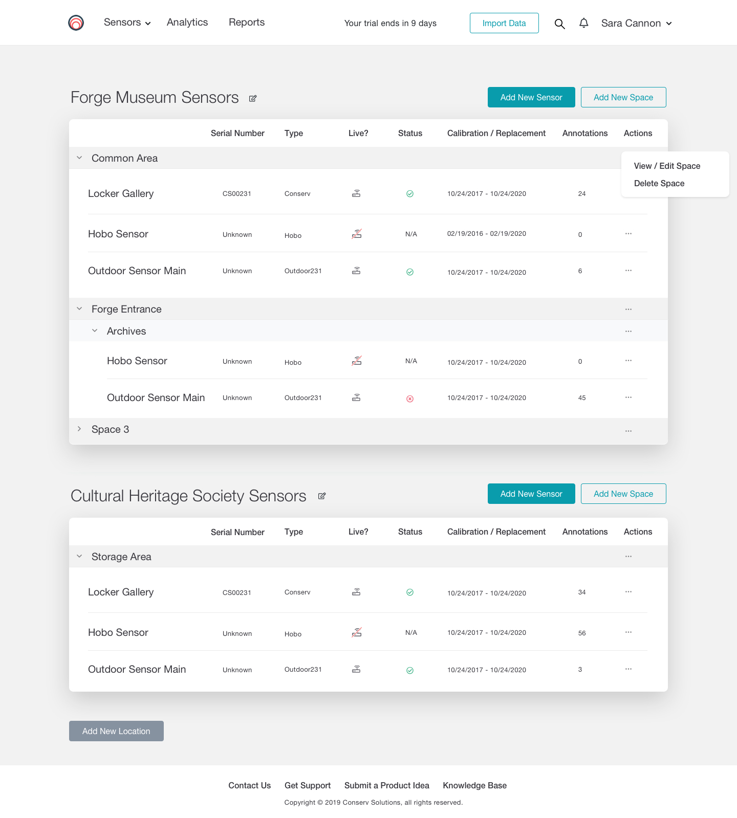 Sensor Management